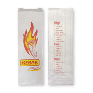 Kebab- printed Bag White