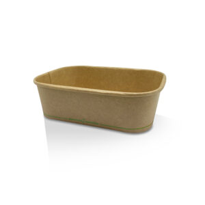 PP Coated Kraft Rectangular Container (650 ml)
